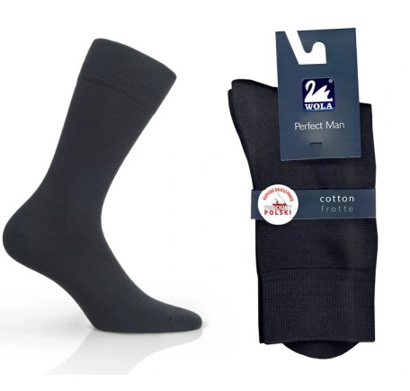 SKARPETY WOLA PERFECT MAN FROTTE 39-41 czarny