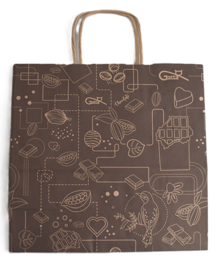 TORBA GATTA PAPIEROWA MAŁA CHOCOLATE