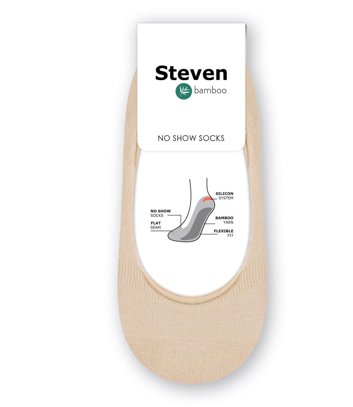 SKARPETY STEVEN 036 DAMSKIE 38-40 beż