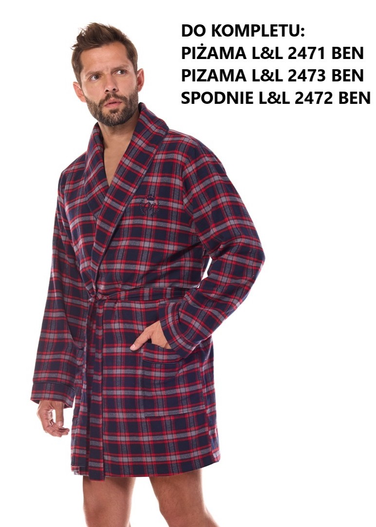 SZLAFROK L&L MĘSKI 2470 GRA