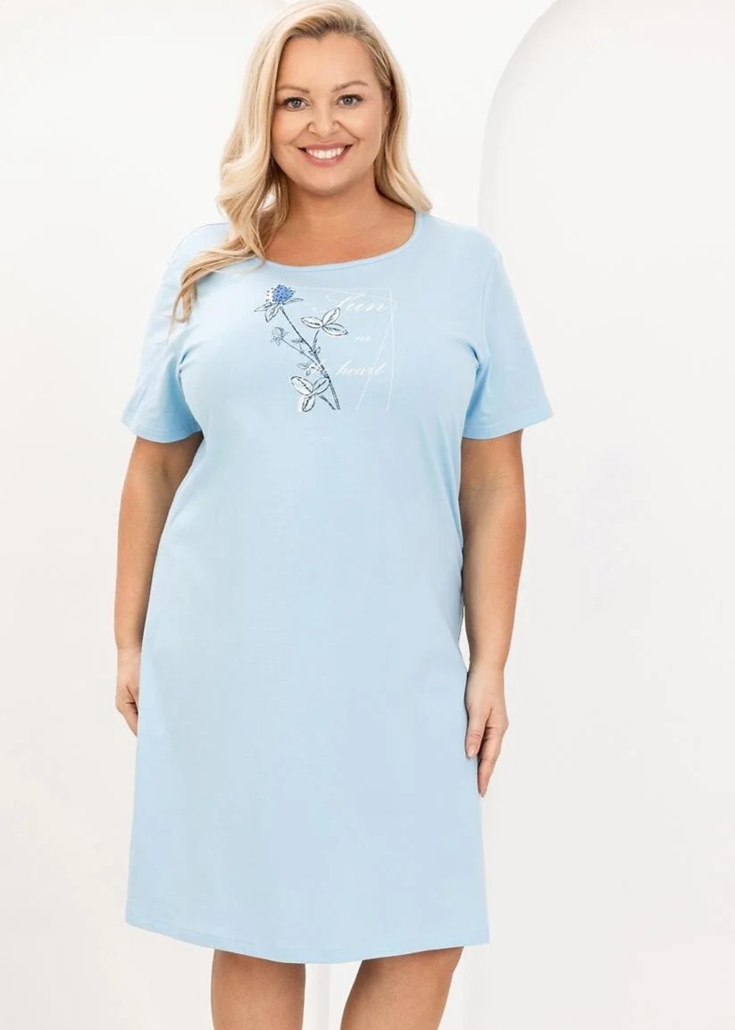 KOSZULA REGINA 172 NIEBIESKI XXL-4XL