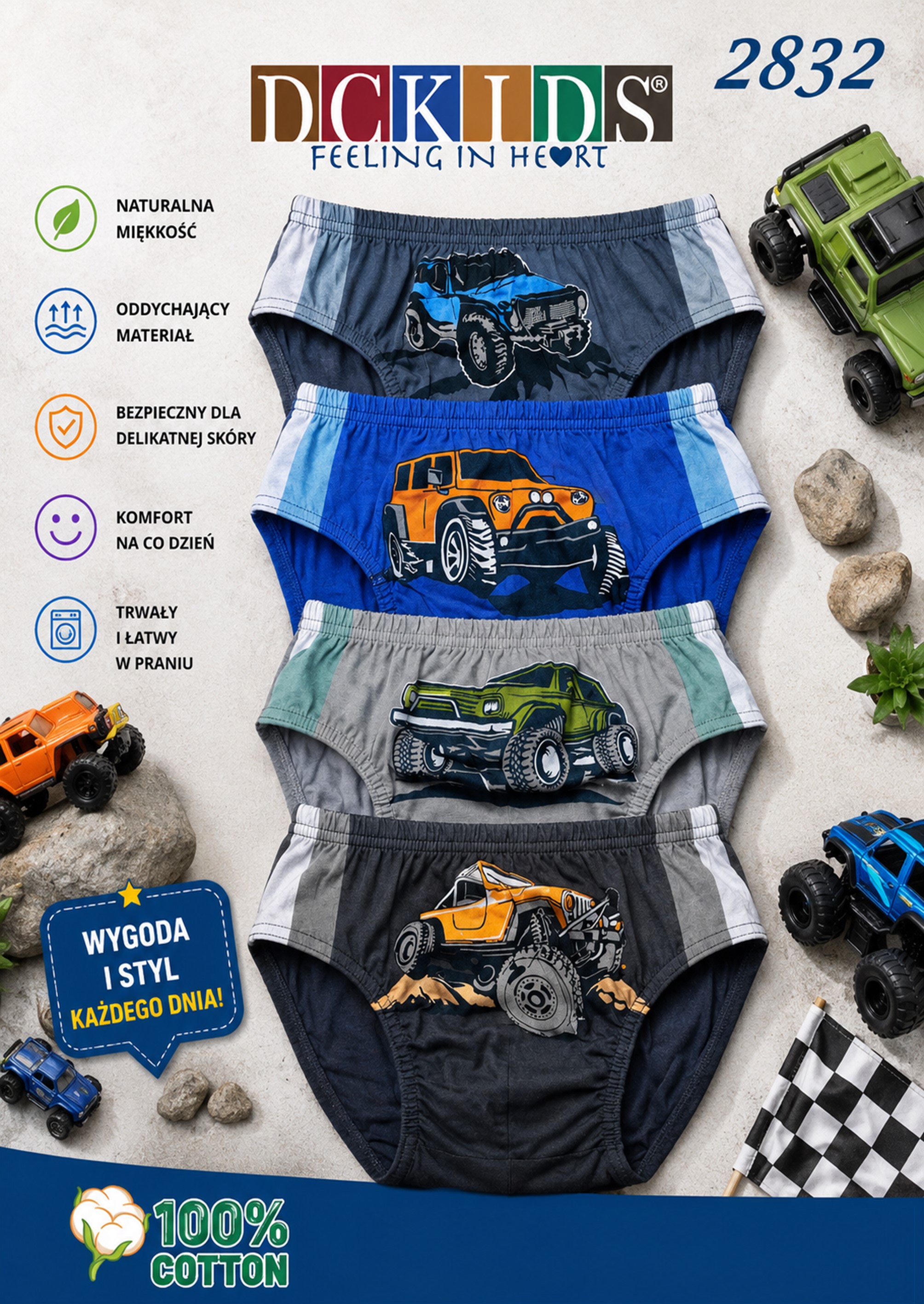 SLIPY DCKIDS 2832 CHŁ BAWEŁNA