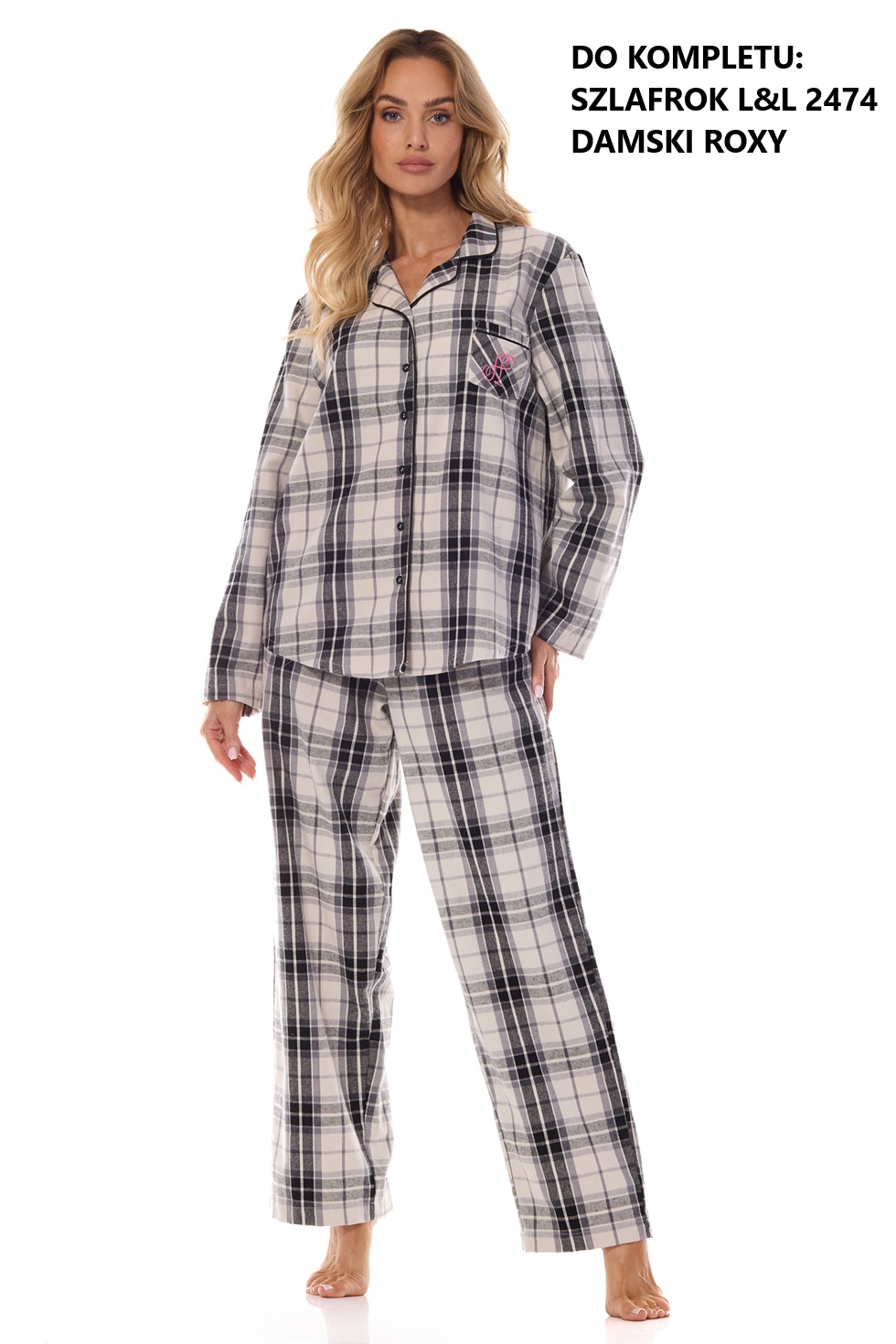 PIŻAMA L&L DAMSKA 2475 ROXY GRAFIT