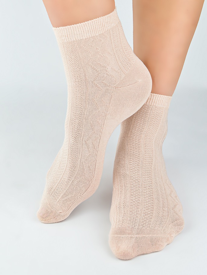 SKARPETY NOVITI SB125-W-03 JEDWAB P RÓŻ 36-41