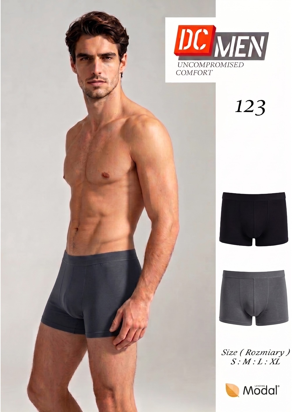 SZORTY DCMEN 123 MĘSKIE 2 PACK CZA/GRF /M