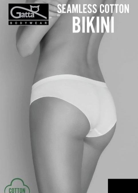 FIGI GATTA SEAMLESS COTTON BIKINI BLACK /XL