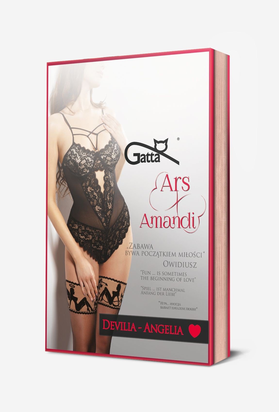 POŃCZOCHY GATTA ARS AMANDI DEVILIA ANGELIA 20 NERO 3/4