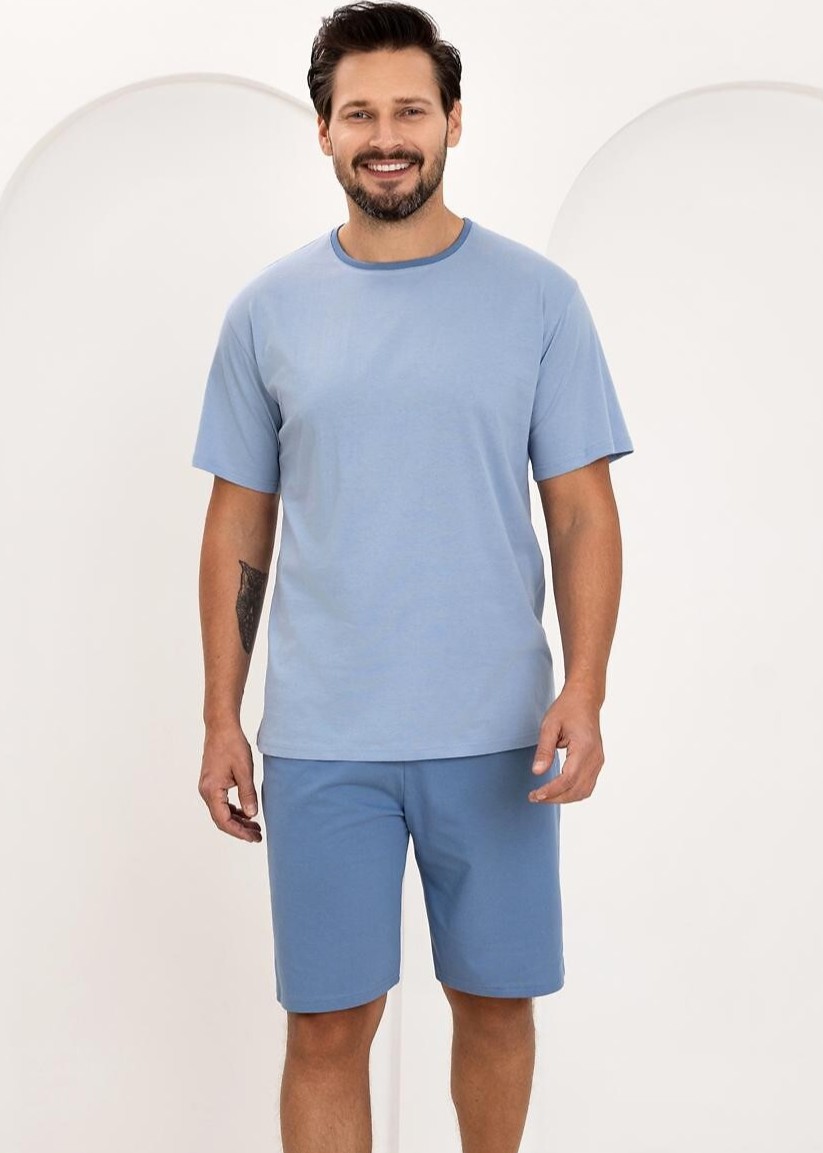 PIŻAMA REGINA MĘSKA 508 NIEBIESKI XXL-3XL