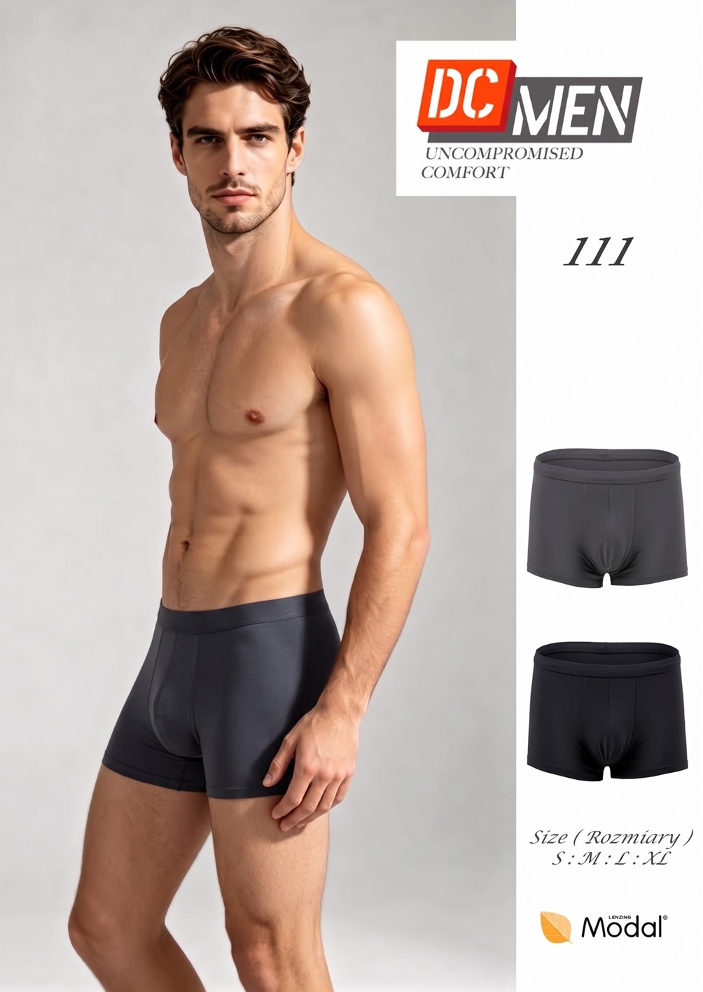 SZORTY DCMEN 111 / 120 MĘSKIE 2 PACK CZA/GRF