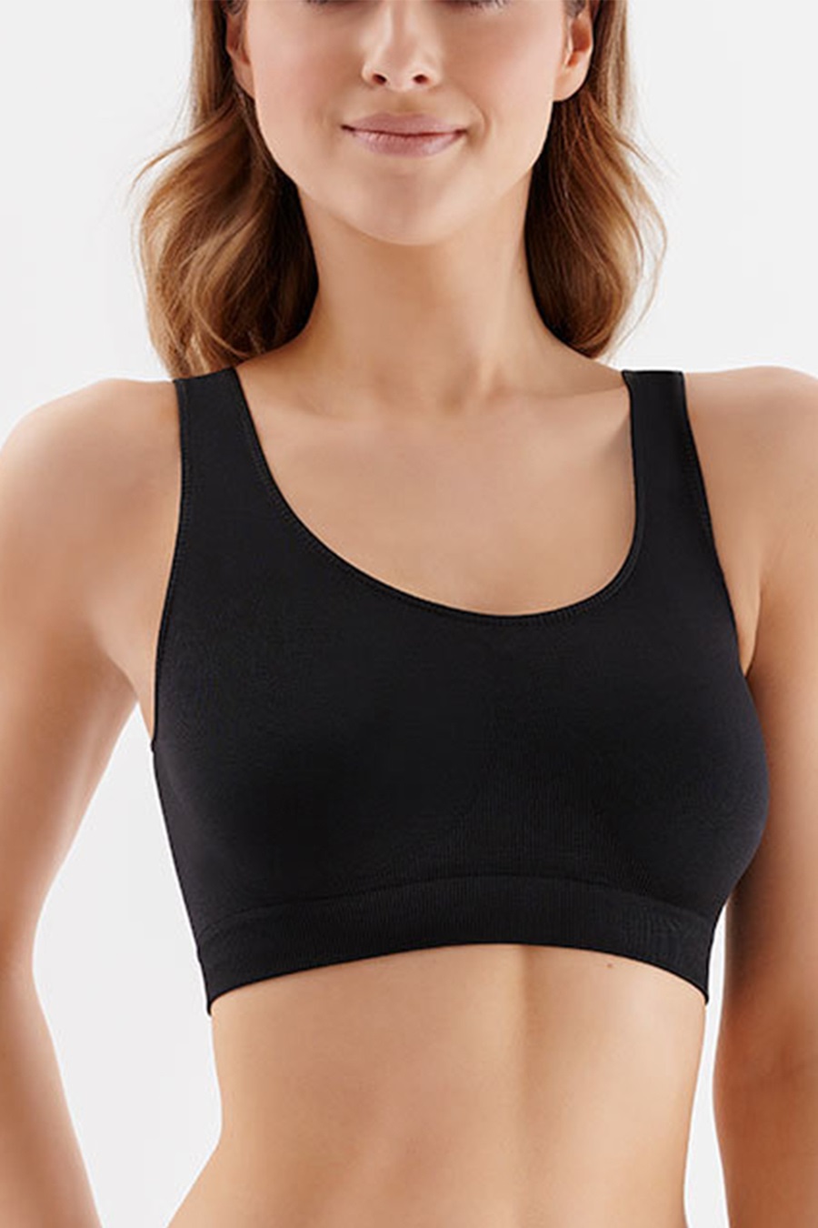 TOP GABRIELLA SEAMLESS TOP TANK BLACK /L