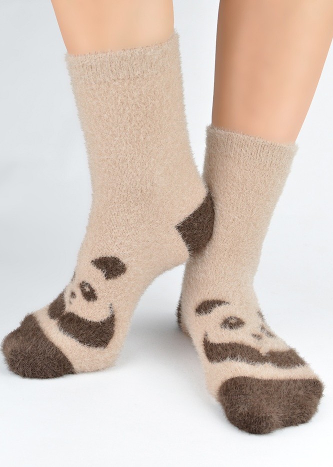 SKARPETY NOVITI SP029-W-01 PANDA BEŻ 36-41