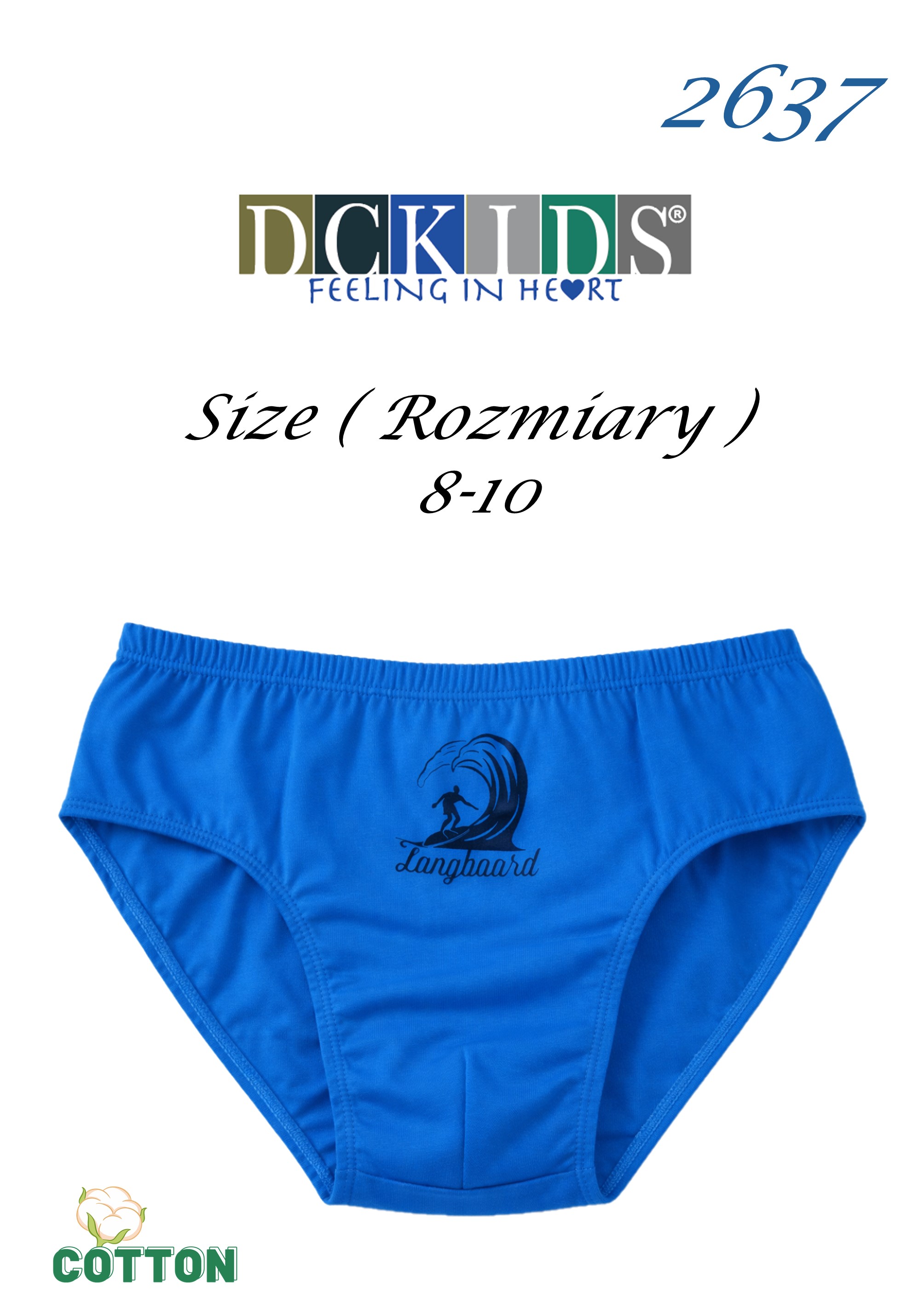 SLIPY DCKIDS 2637 8-10 LAT CHŁ BAWEŁNA