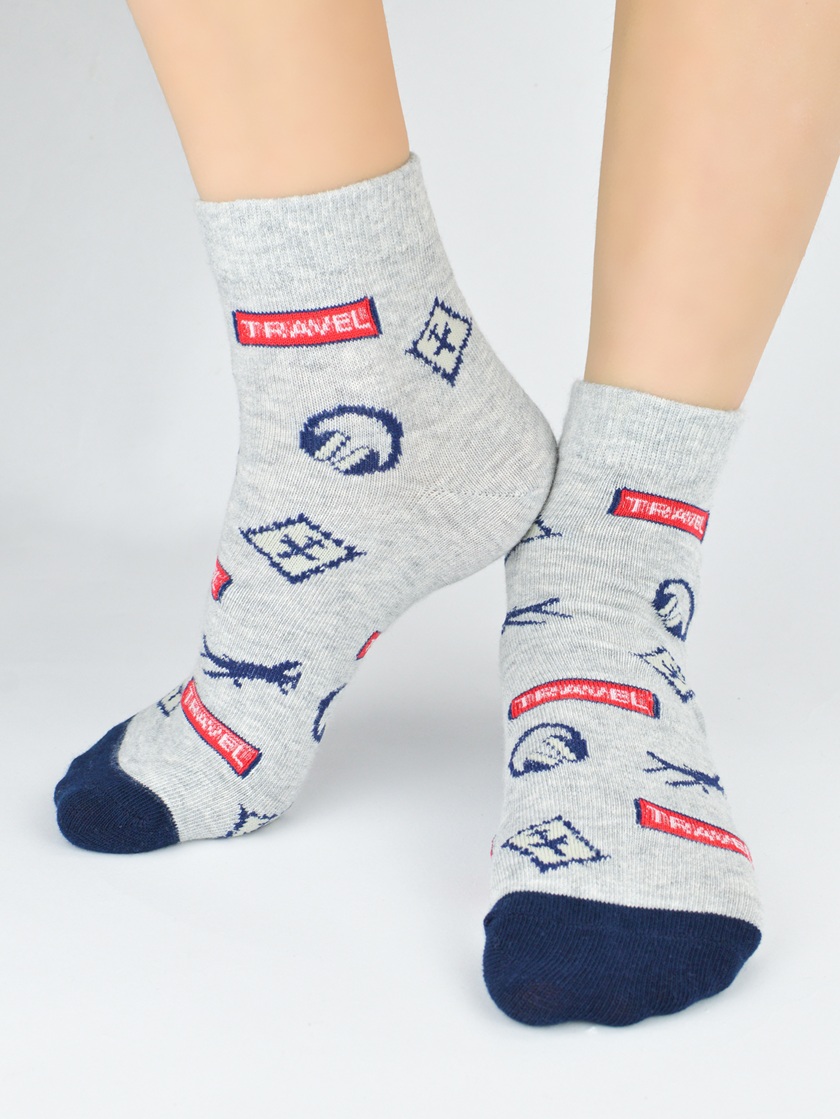 SKARPETY NOVITI SB132-B-02 ZAKOSTKI CHŁOPIĘCE 31-34