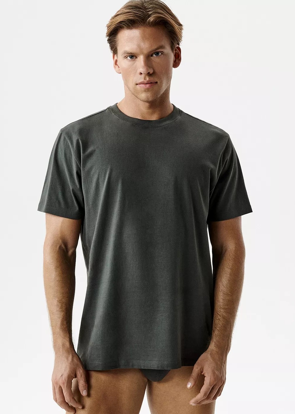 KOSZULKA ATLANTIC NMT-033 WL26 KHAKI CIEMNY /XL