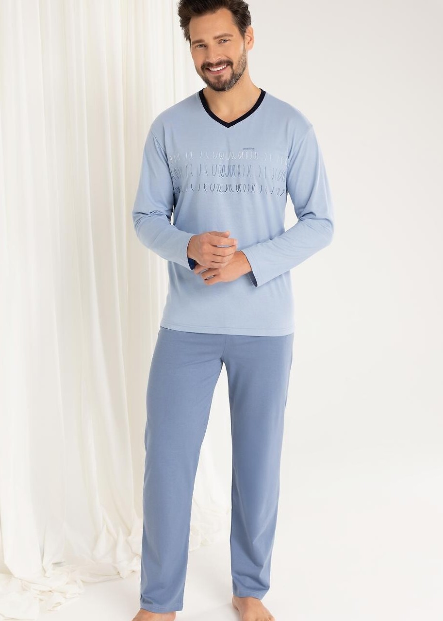 PIŻAMA REGINA MĘSKA 495 NIEBIESKI /XL