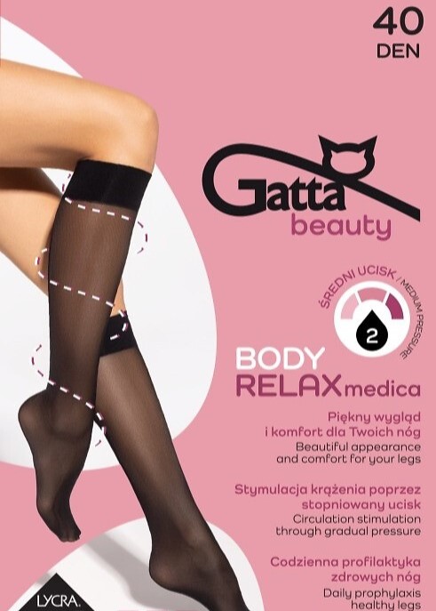 PODKOLANÓWKI GATTA RELAXMEDICA 40 NERO 39/42
