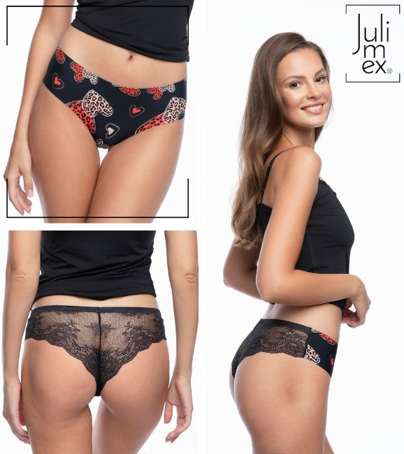 FIGI JULIMEX TANGA WILD HEARTS XL czarny