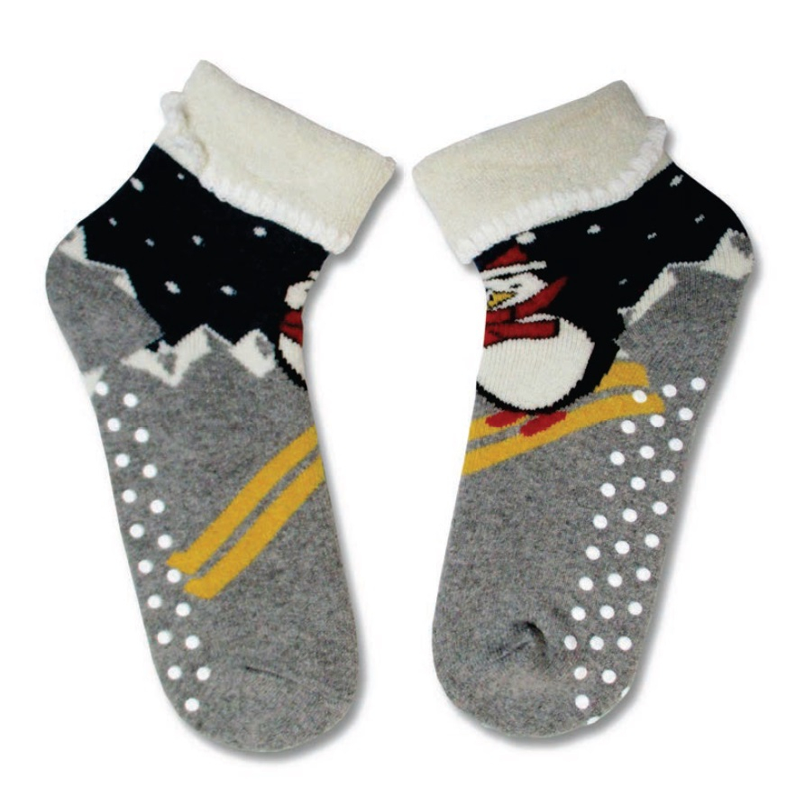 SKARPETY MARILYN ANGORA ABS TERRY X46 uniwersalny granat-grey