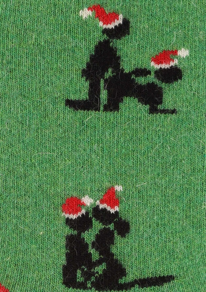 SKARPETY MARILYN ANGORA MEN NO TERRY B48 GREEN