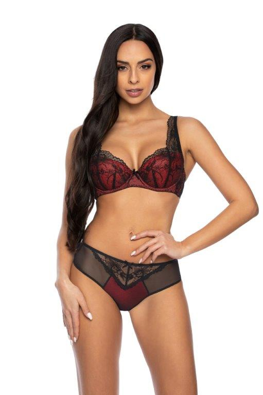 BIUSTONOSZ MAT M-3530/22 PERCY CZARNY 75C czarny - czerwony