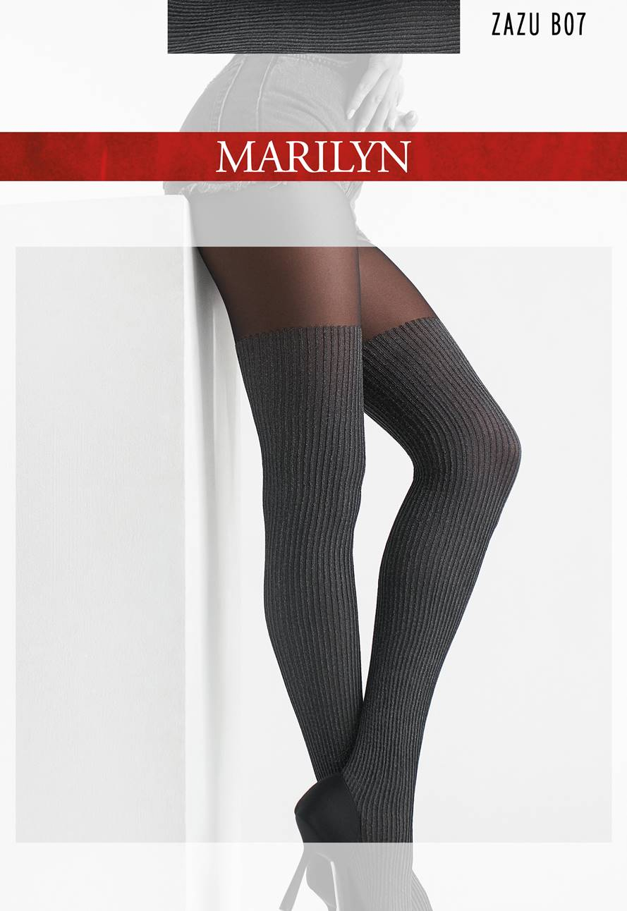 RAJSTOPY MARILYN ZAZU B07 3/4 black-silver