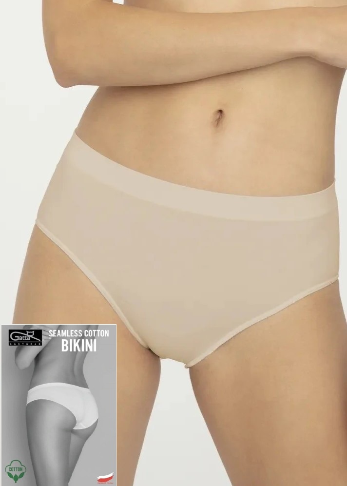 FIGI GATTA SEAMLESS COTTON BIKINI L NUDE