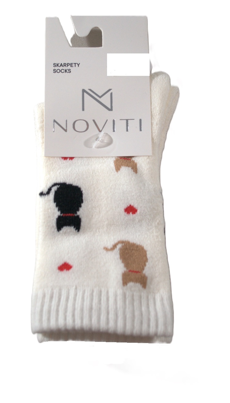 SKARPETY NOVITI SF010-G-02 FROTTE KOTY ECRU 35-38