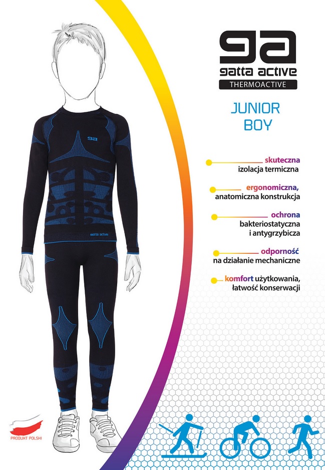 KPL.GATTA THERMO JUNIOR BOY BLACK/BLUE 134/140