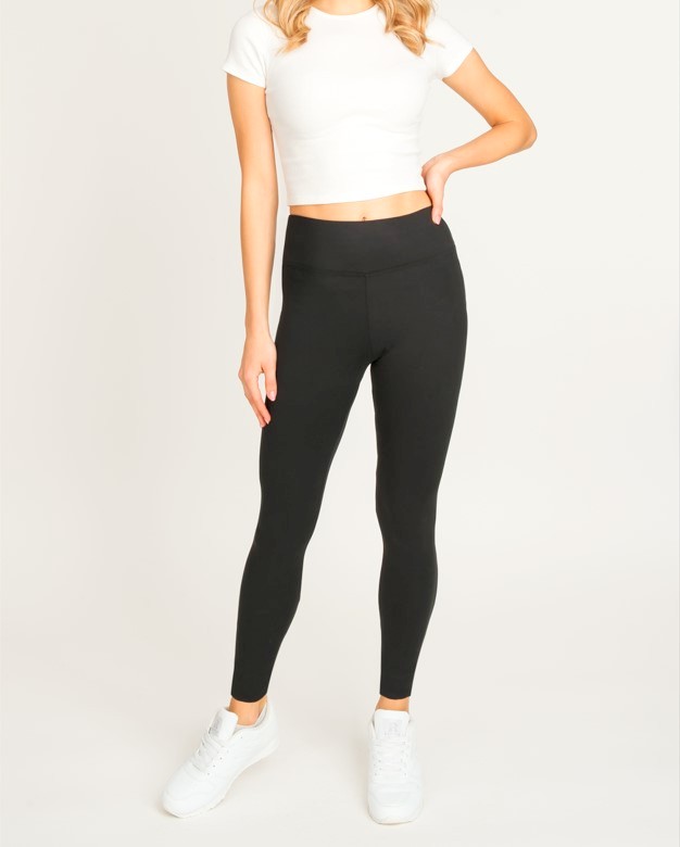LEGGINSY NOVITI LE001-W-01 GŁADKIE CZA /XL