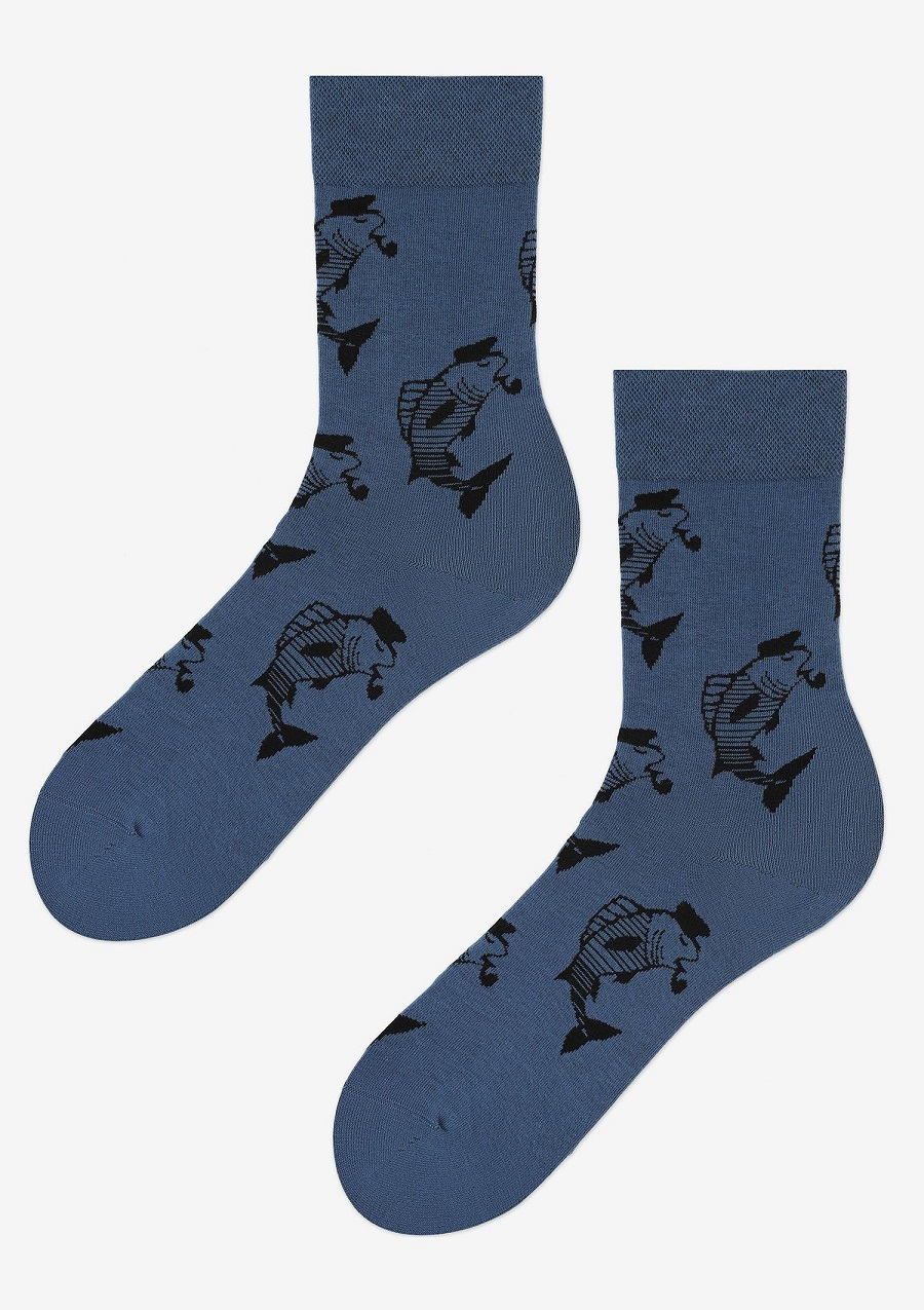 SKARPETY MARILYN MEN CAPTAIN FISH 41-45 navy