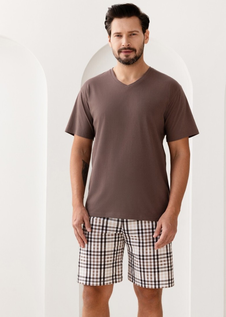 PIŻAMA REGINA MĘSKA 505 BRĄZ XXL-3XL