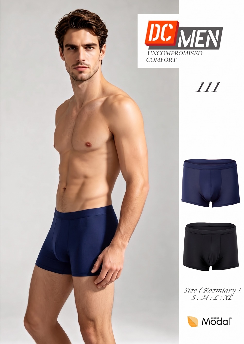SZORTY DCMEN 111 / 120 MĘSKIE 2 PACK CZA/GRA