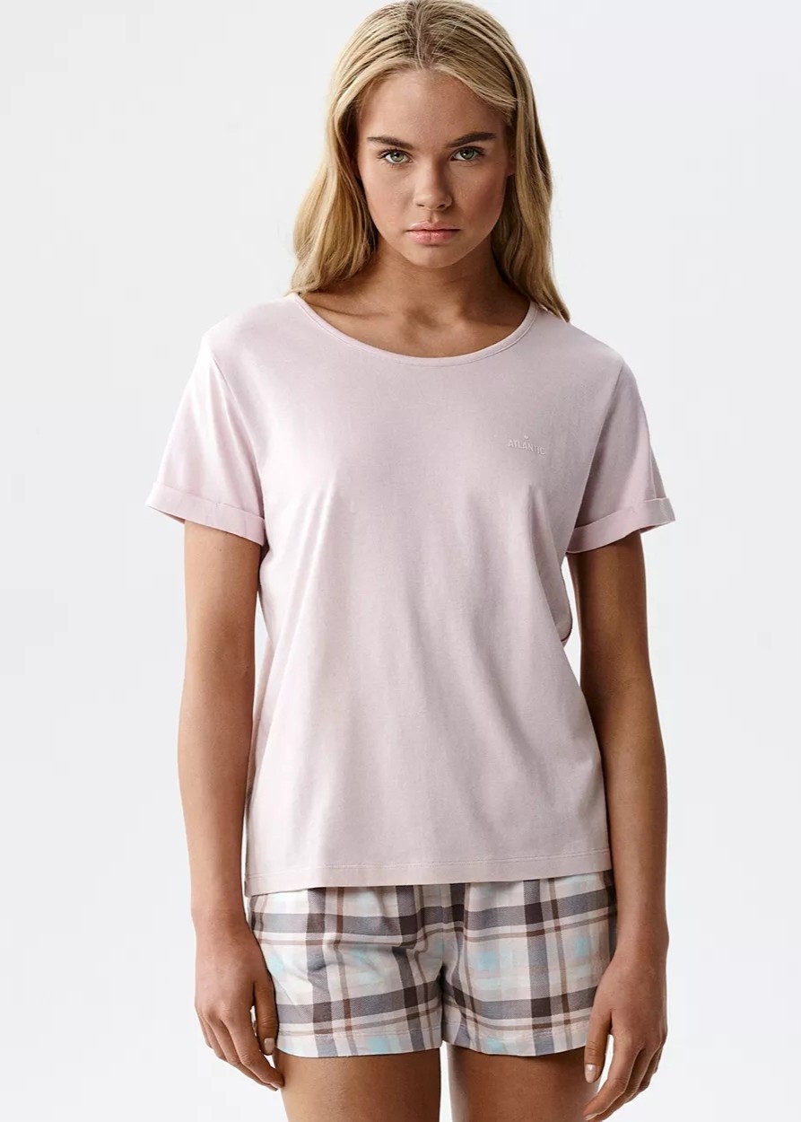 PIŻAMA ATLANTIC NLP-512 WL26 PUDROWY