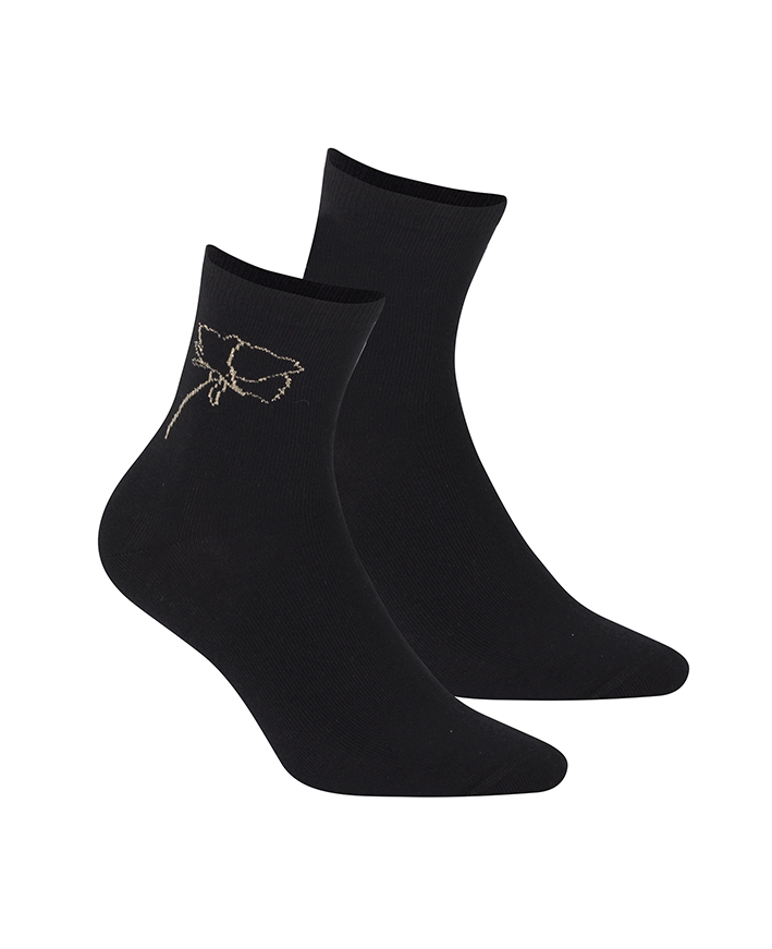 SKARPETY WOLA WZOROWANE DAMSKIE LUREX W997