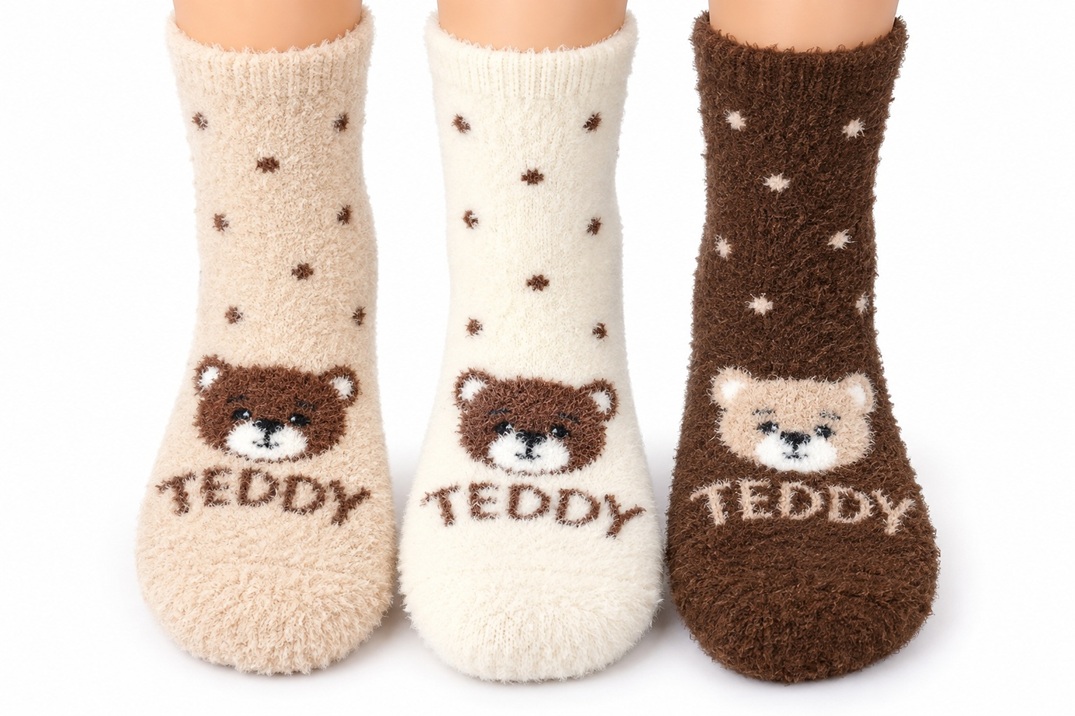SKARPETY NOVITI SP016-G-01 PUCHATE TEDDY