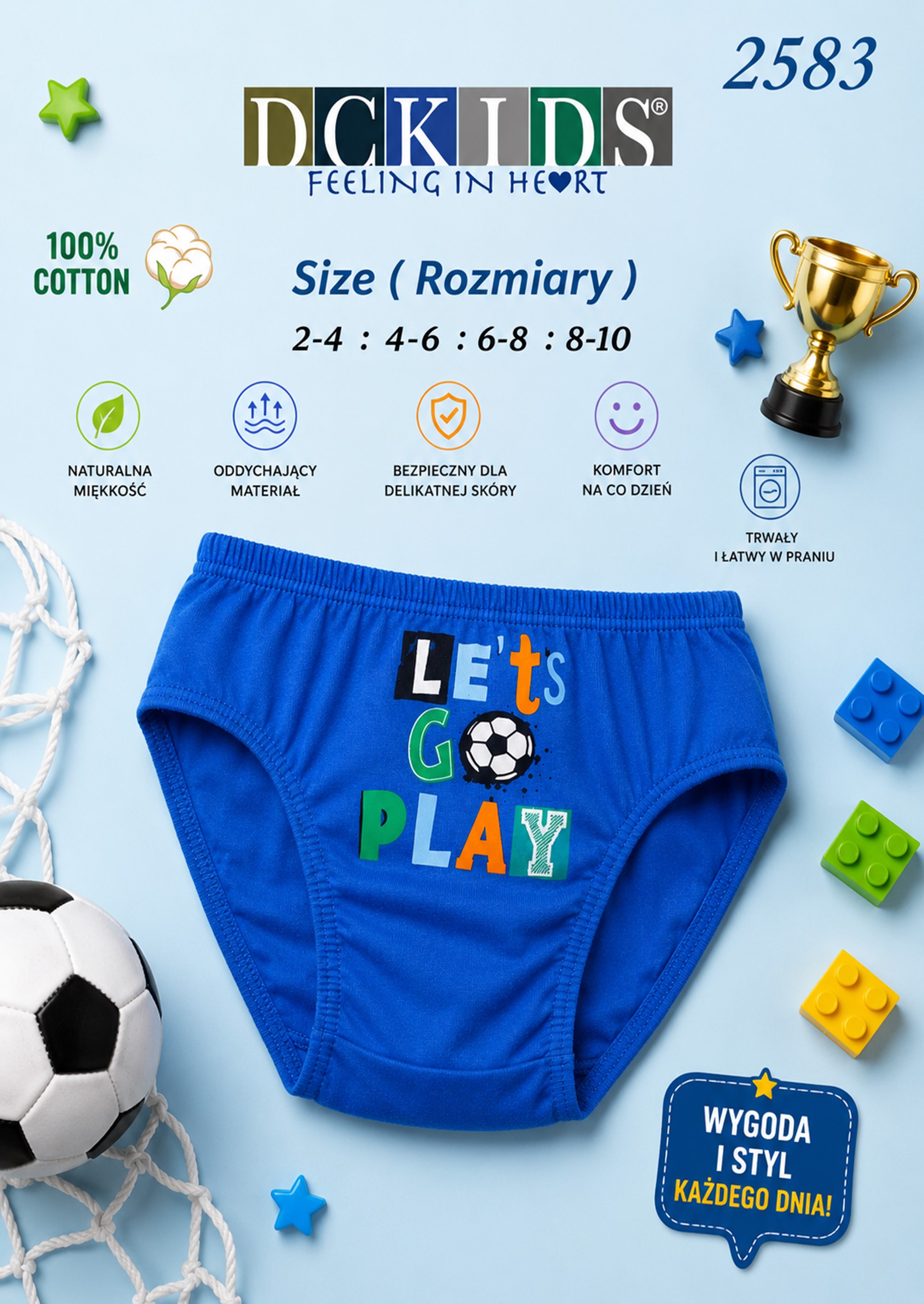 SLIPY DCKIDS 2583 8-10 LAT CHŁ BAWEŁNA