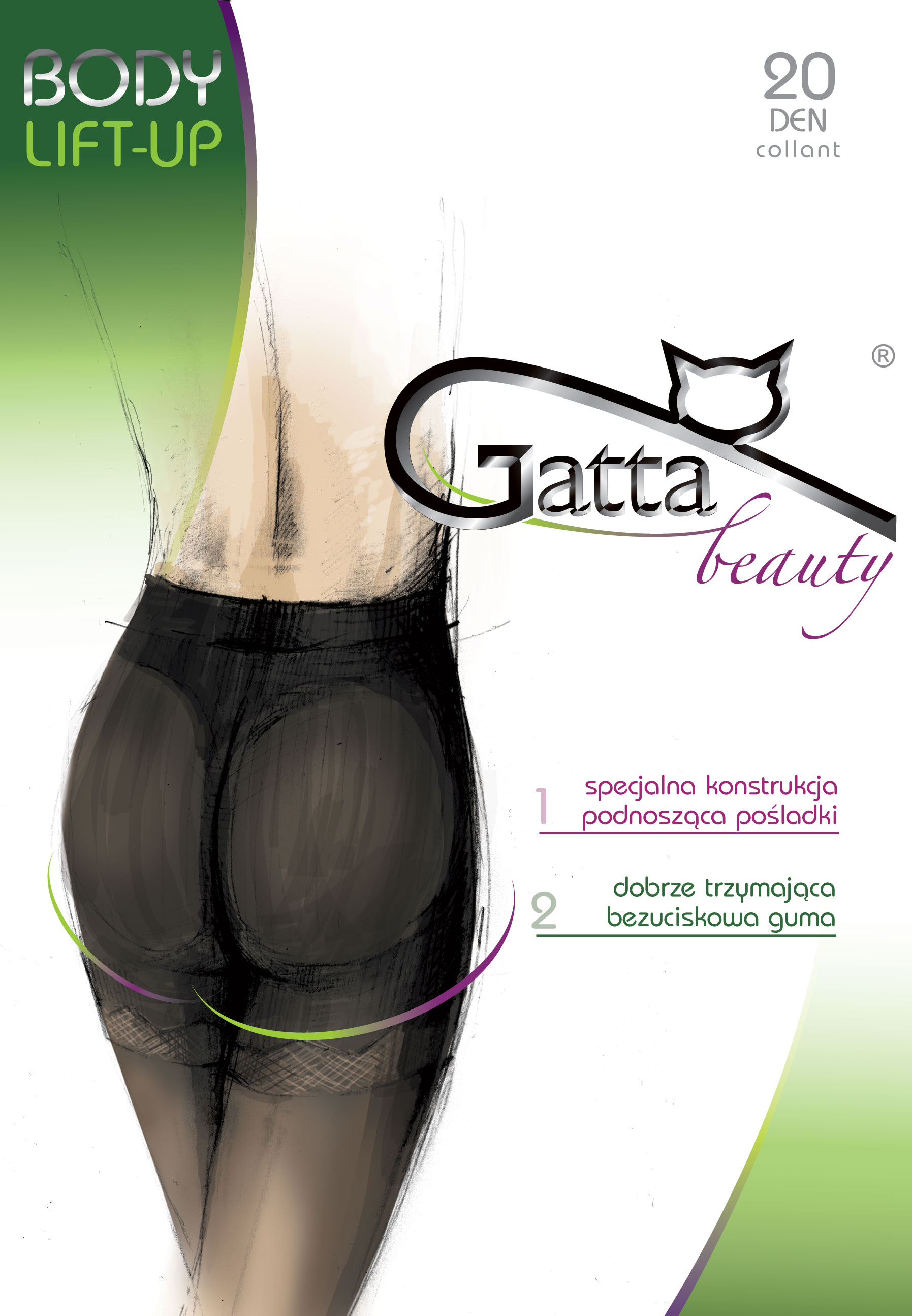 RAJSTOPY GATTA BODY LIFT-UP 4 nero