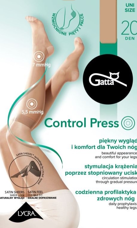 PODKOLANÓWKI GATTA CONTROL PRESS 20 NERO
