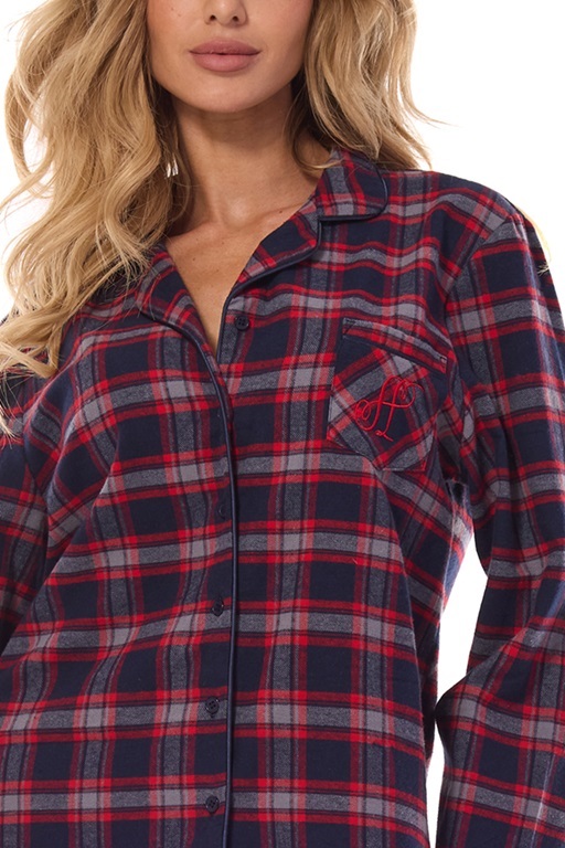 PIŻAMA L&L DAMSKA 2475 ROXY GRANAT /XL