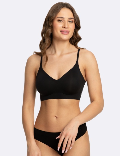 BIUSTONOSZ JULIMEX SIMPLE BRA TOP CZARNY /S