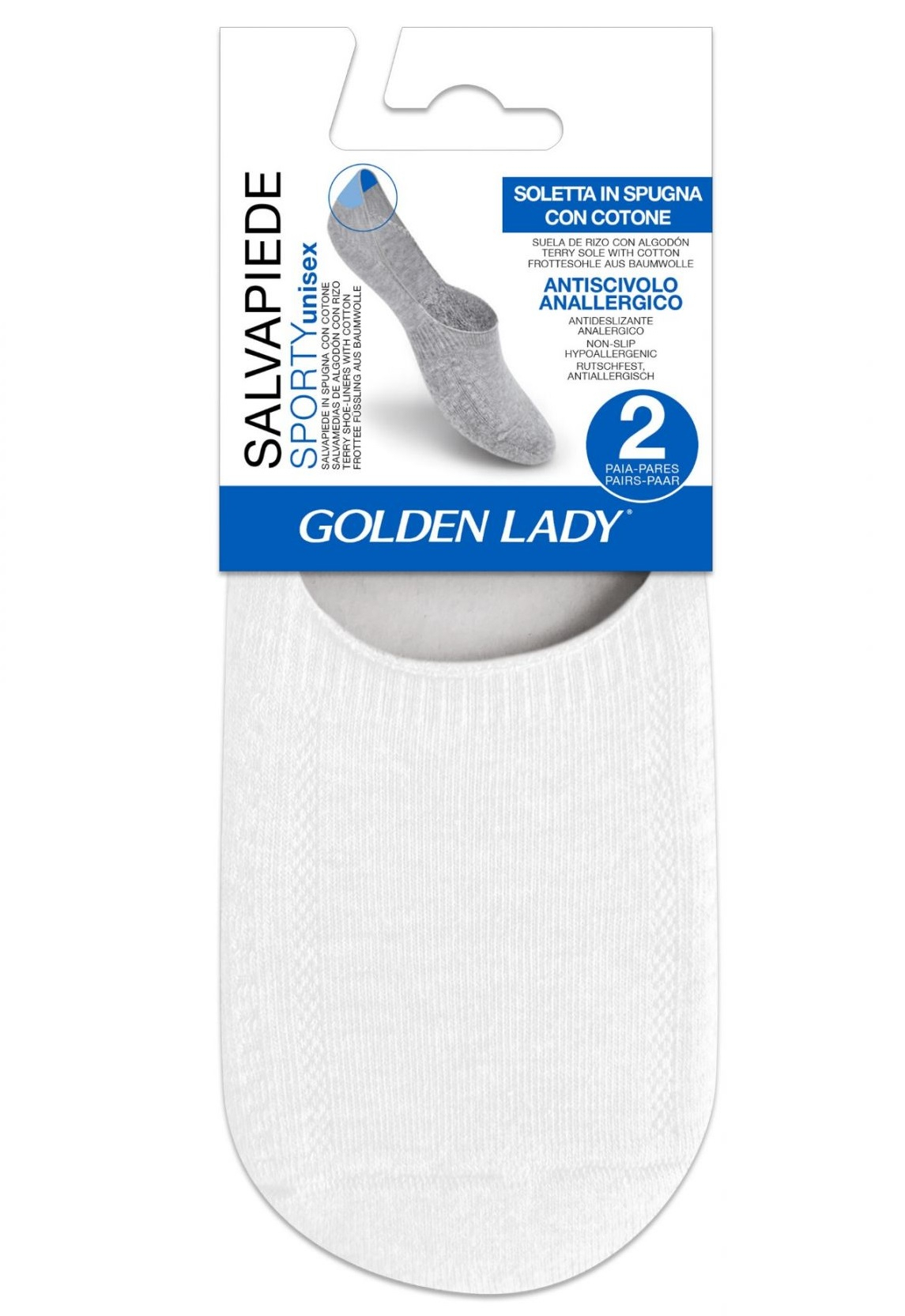 STOPKI GOLDEN LADY SALVAPIEDE SPORTY 2PP S/M bianco