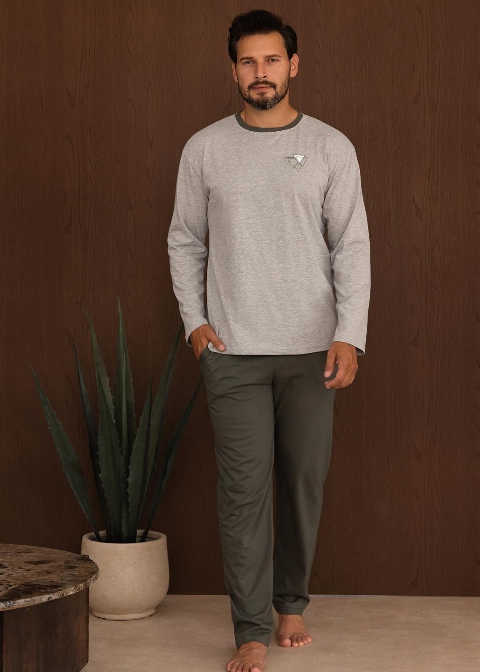PIŻAMA REGINA MĘSKA 6009 MELANGE