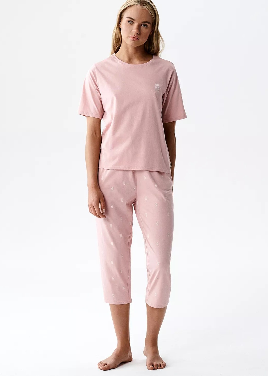 PIŻAMA ATLANTIC NLP-511 WL26 RÓŻOWY JASNY