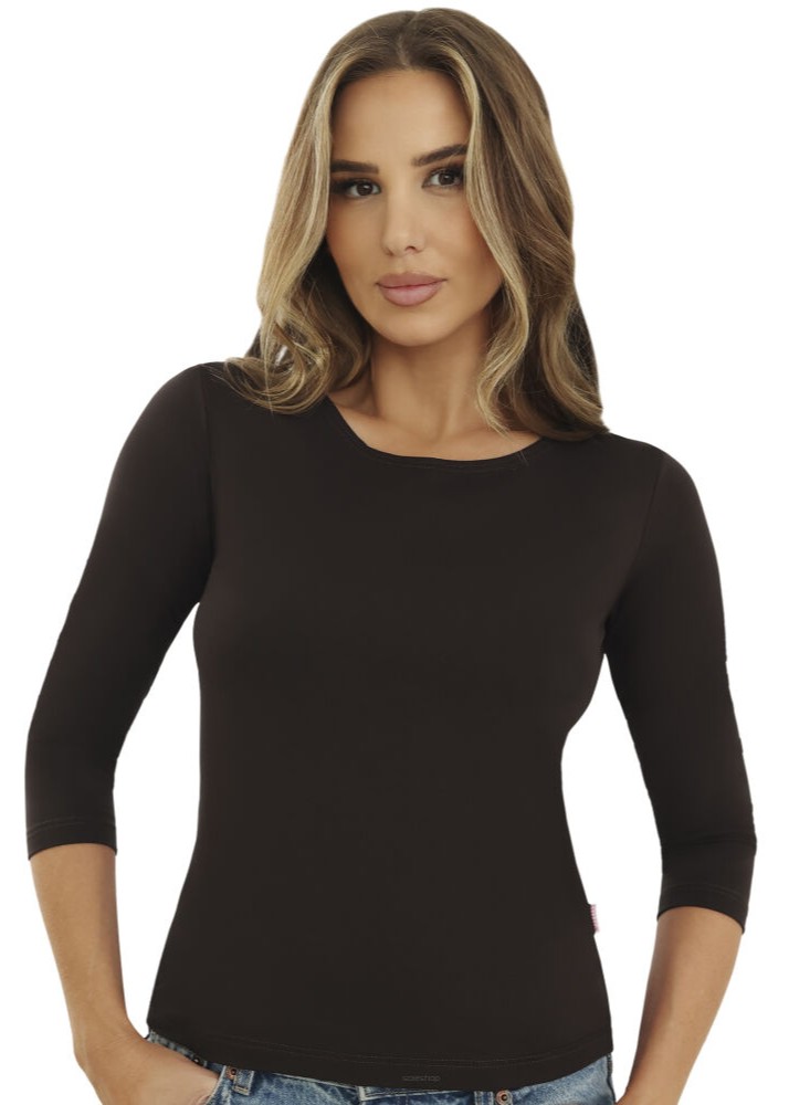 BLUZKA EMILI INA BRĄZOWY