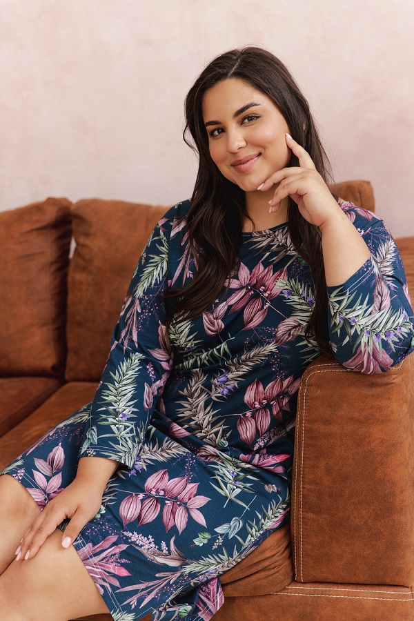 KOSZULA TARO 3014 VIVIAN AW24 XXL-3XL 3XL granat