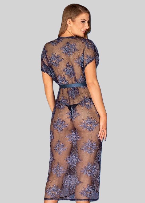 KOMPLET OBSESSIVE FLOWLACE PENIUAR NIEBIESKI S/M