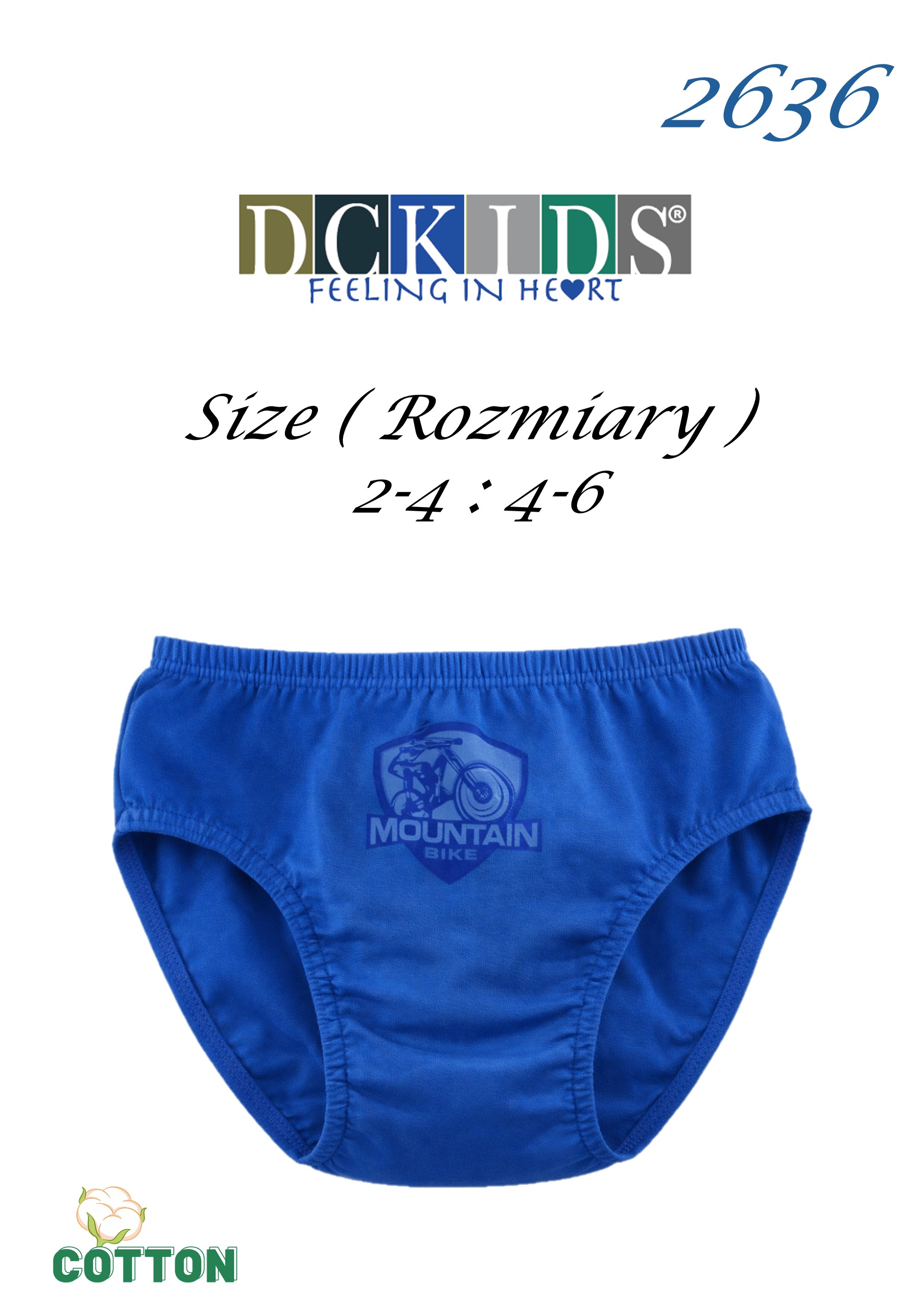 SLIPY DCKIDS 2636 2-4 LAT CHŁ BAWEŁNA