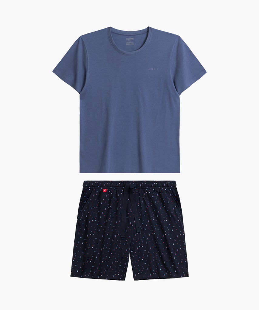 PIŻAMA ATLANTIC NMP-385 WL25 NIE/GRA /S