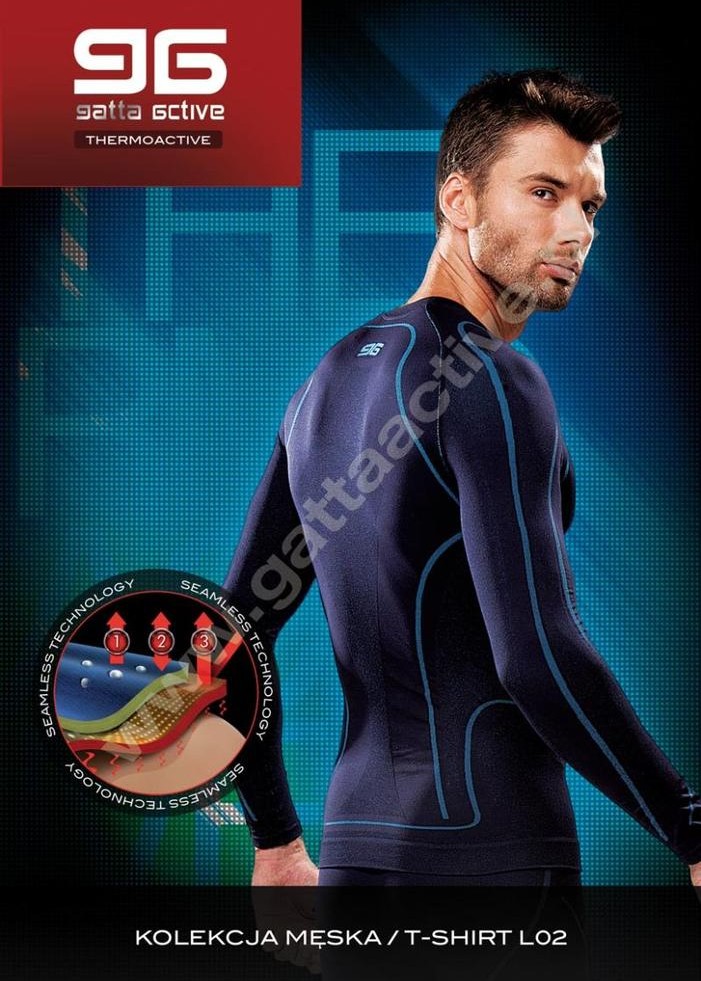 KOSZULKA GATTA GAT THERMO L02 MEN NAVLIGHT BL/XL