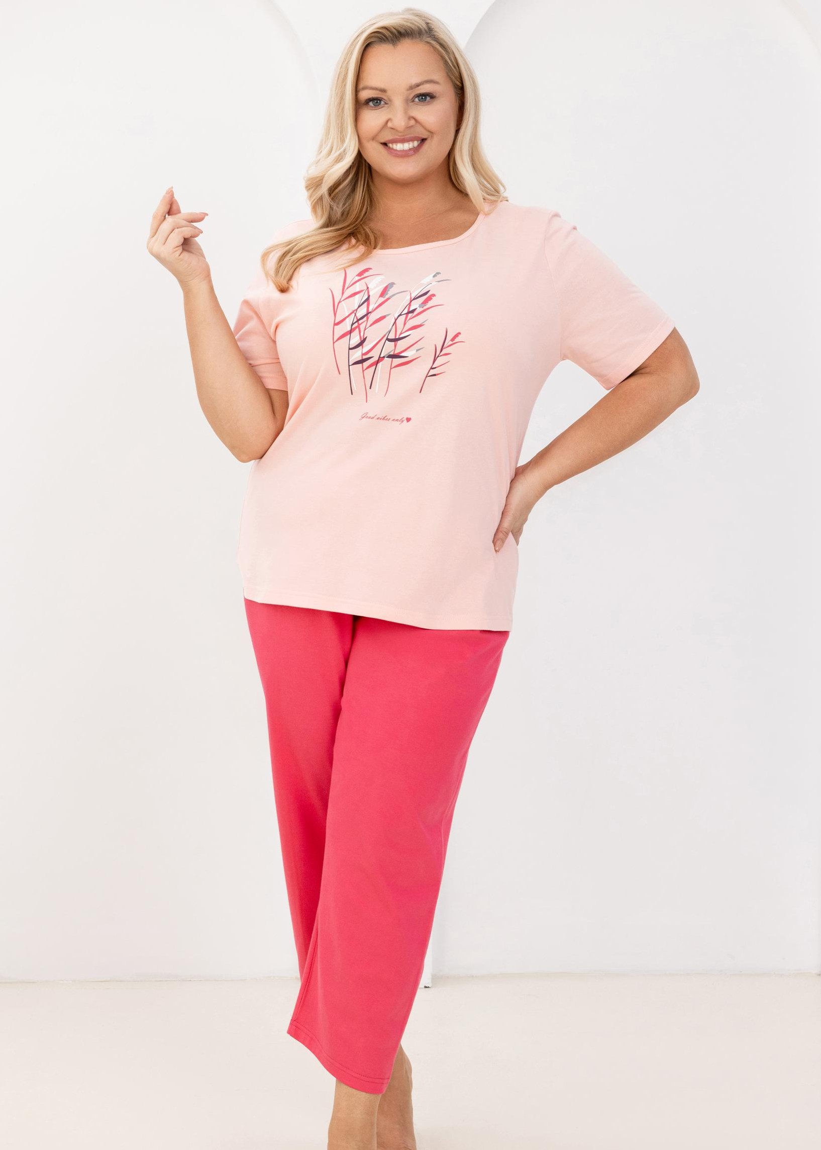 PIŻAMA REGINA DAMSKA 740 MORELA XXL-3XL